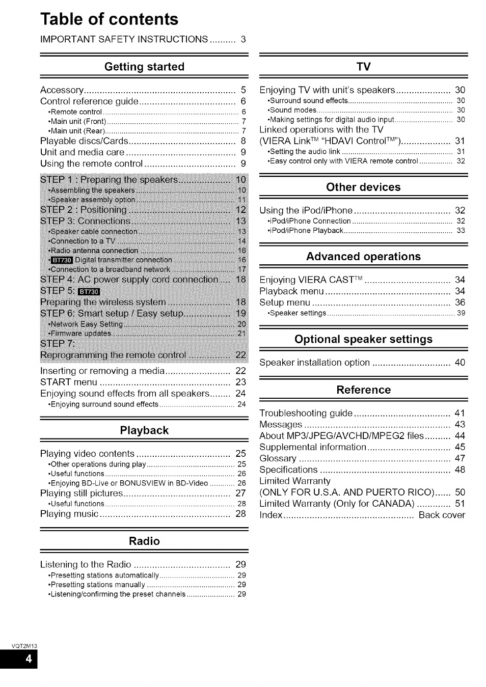 Panasonic SC-BT730 User Manual | Page 4 / 52