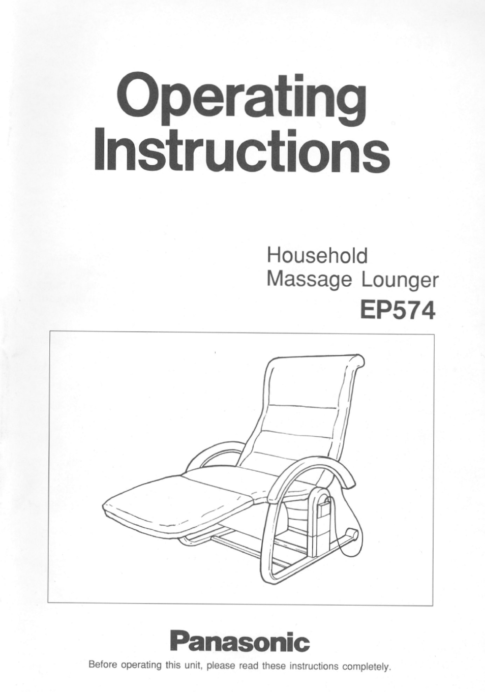 Panasonic EP574 User Manual | 48 pages