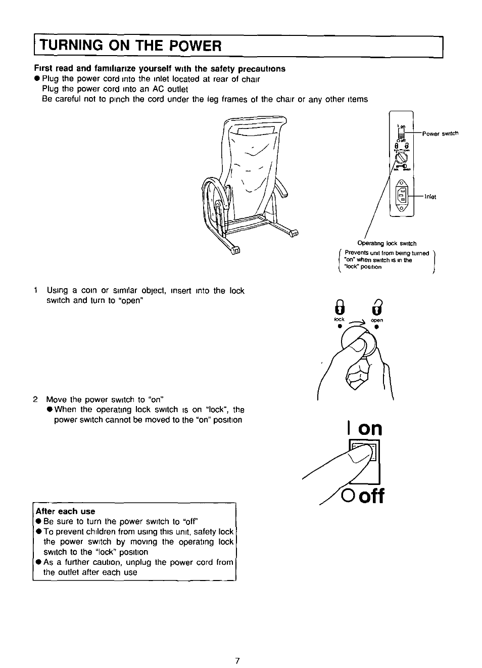 After each use, Turning on the power | Panasonic EP574 User Manual | Page 7 / 48