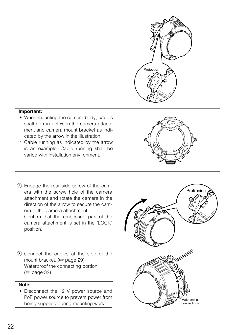 Protrusion | Panasonic WV-NW502SK User Manual | Page 22 / 44