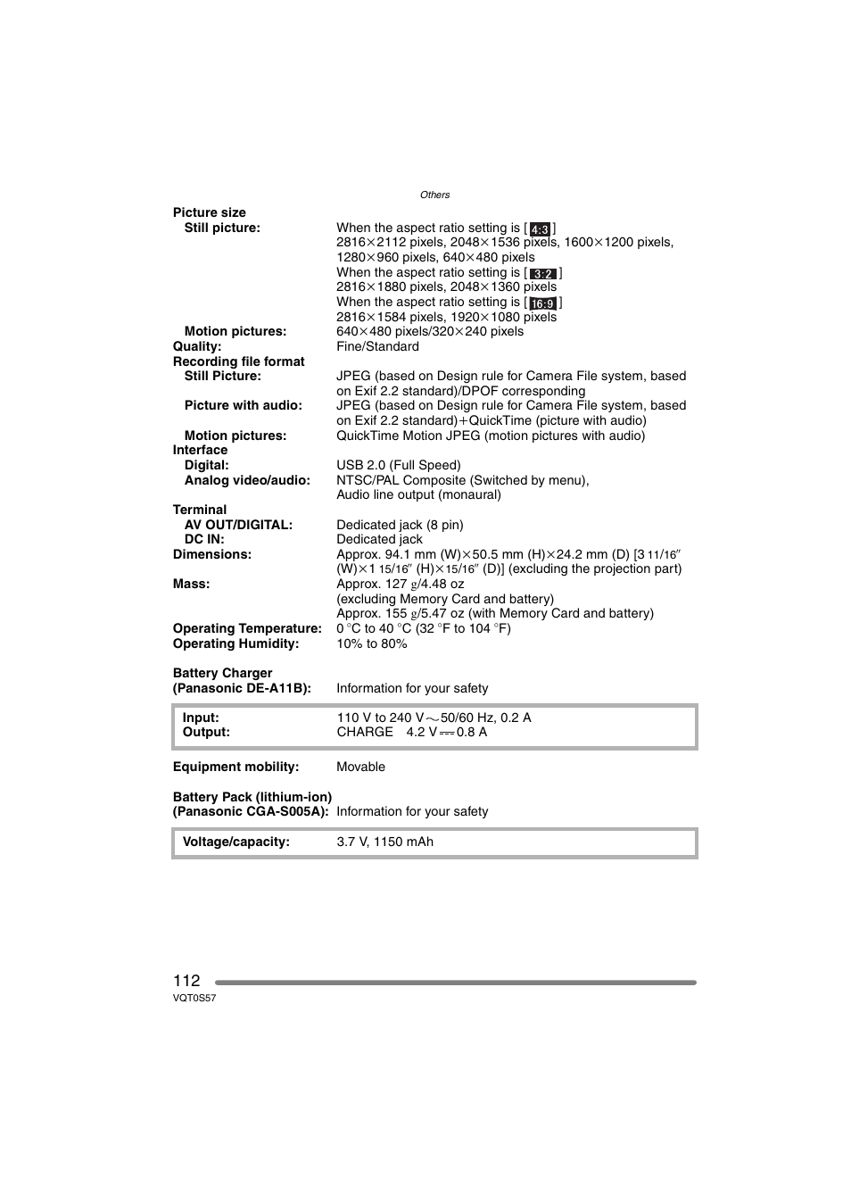 Panasonic DMC-FX9PP User Manual | Page 112 / 124