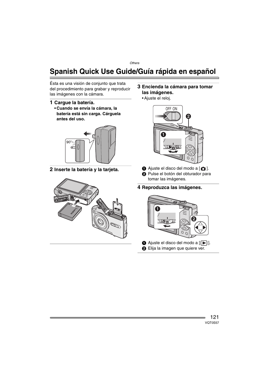 Spanish quick use guide/guia rapida en espanol, Spanish quick use guide/guía rápida en español | Panasonic DMC-FX9PP User Manual | Page 121 / 124