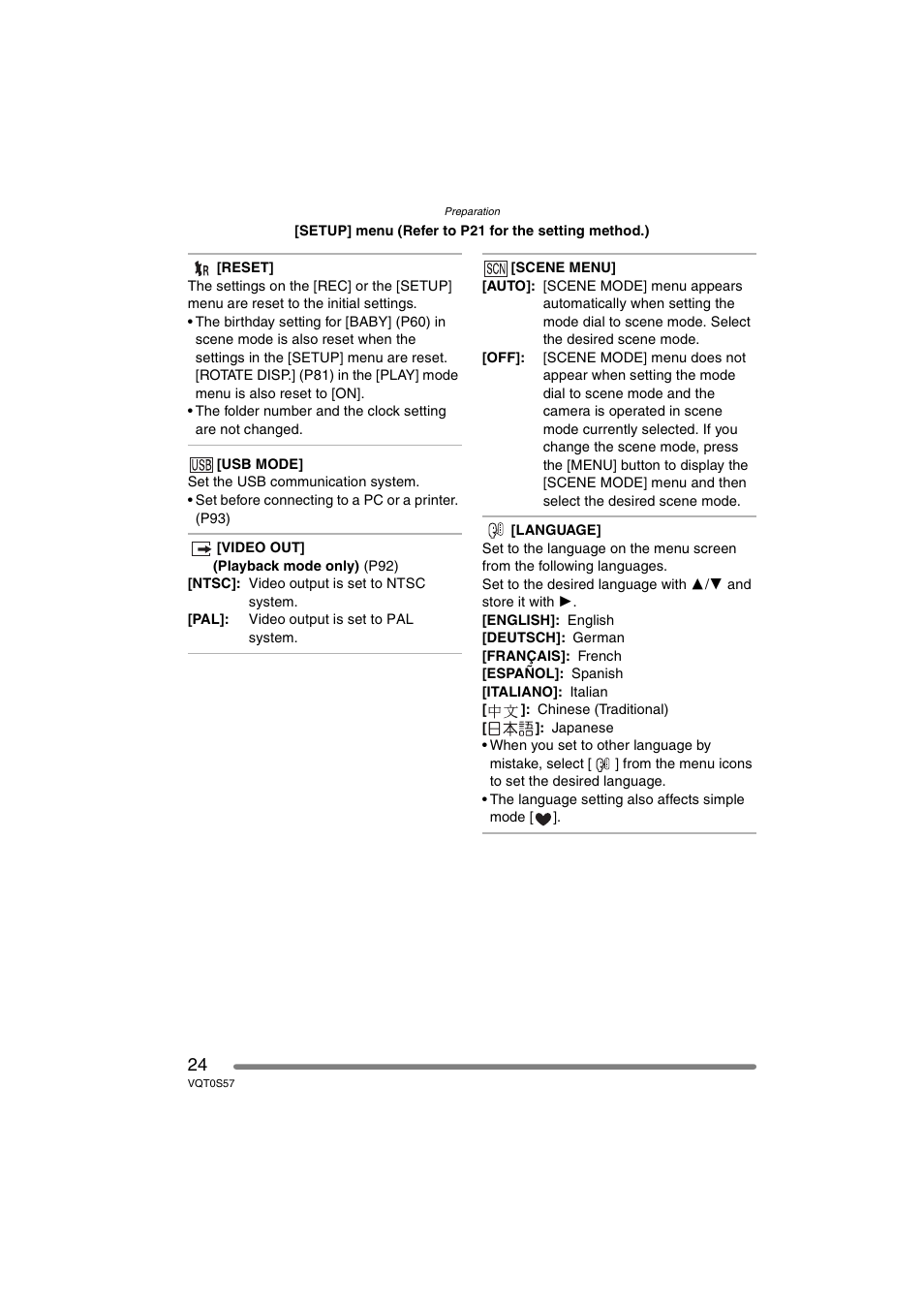 Panasonic DMC-FX9PP User Manual | Page 24 / 124