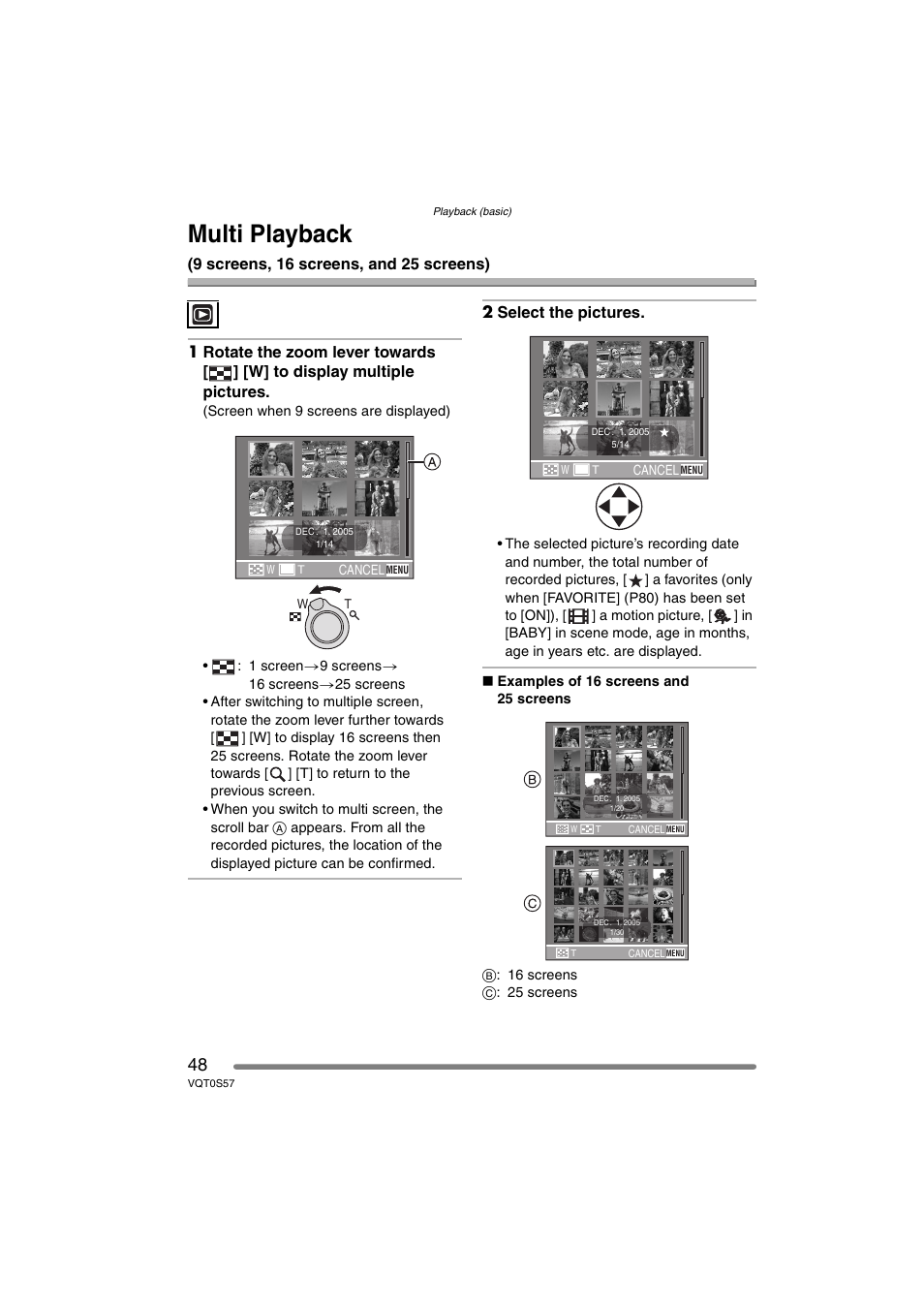Multi playback | Panasonic DMC-FX9PP User Manual | Page 48 / 124