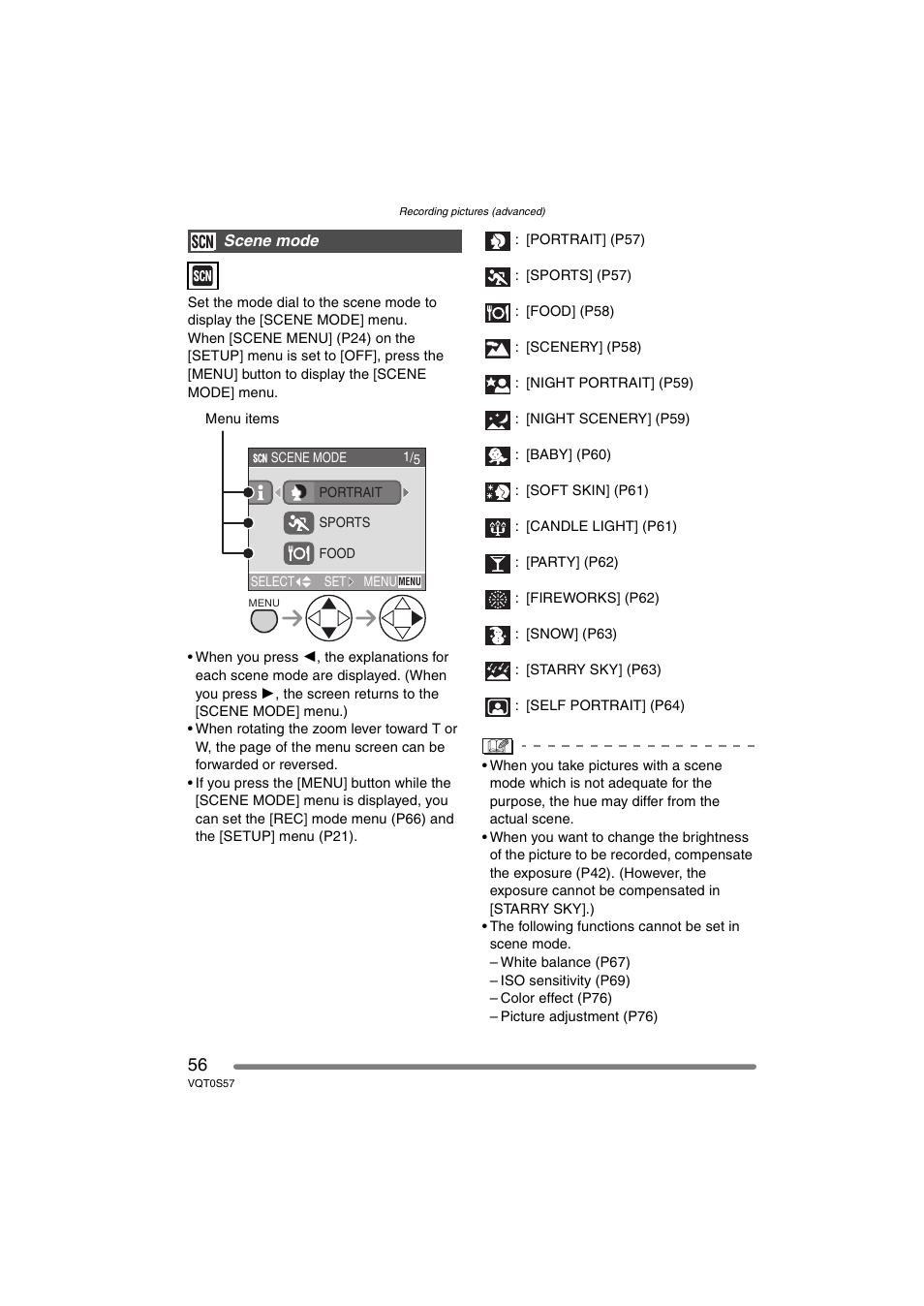 Panasonic DMC-FX9PP User Manual | Page 56 / 124
