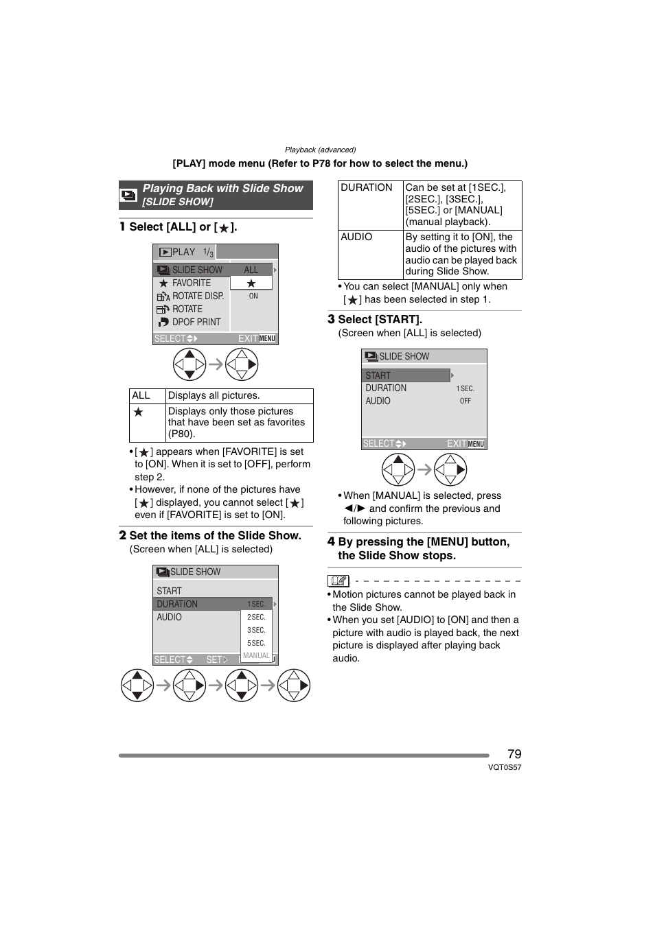 Playing back with slide show | Panasonic DMC-FX9PP User Manual | Page 79 / 124
