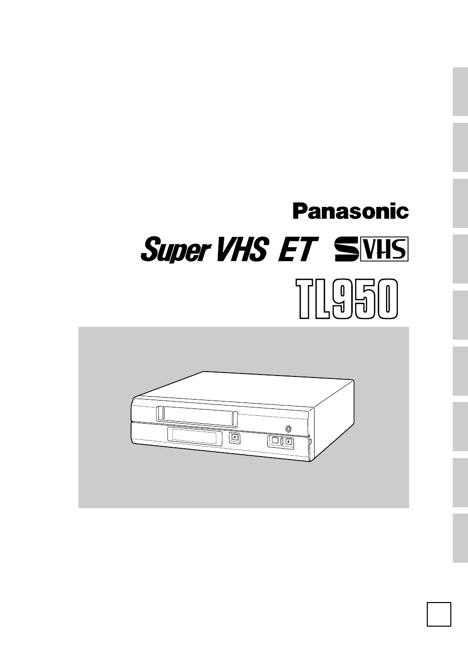 Panasonic AG-TL950 User Manual | 58 pages