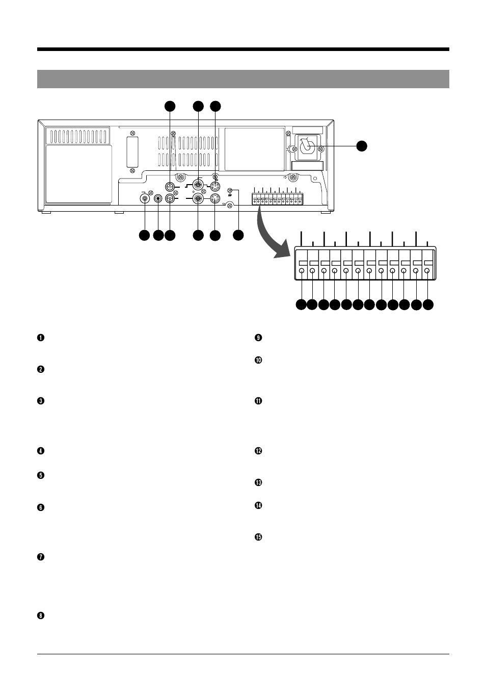 1 front panel 2-3 rear panel, 2 controls and connectors | Panasonic AG-TL950 User Manual | Page 12 / 58