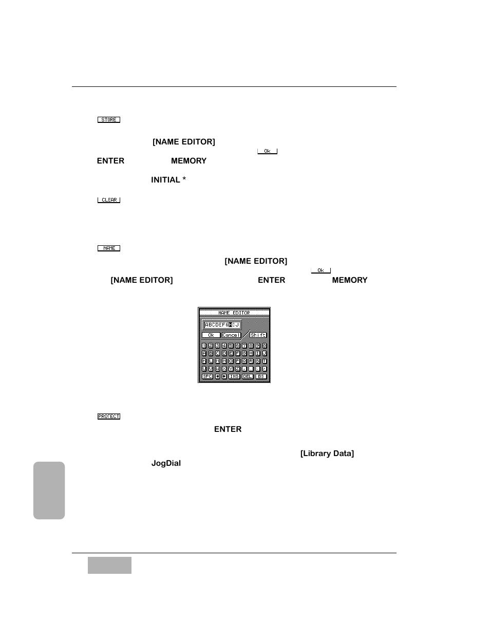Store button, Clear button, Name button | Protect button | Panasonic WR-DA7 User Manual | Page 118 / 369