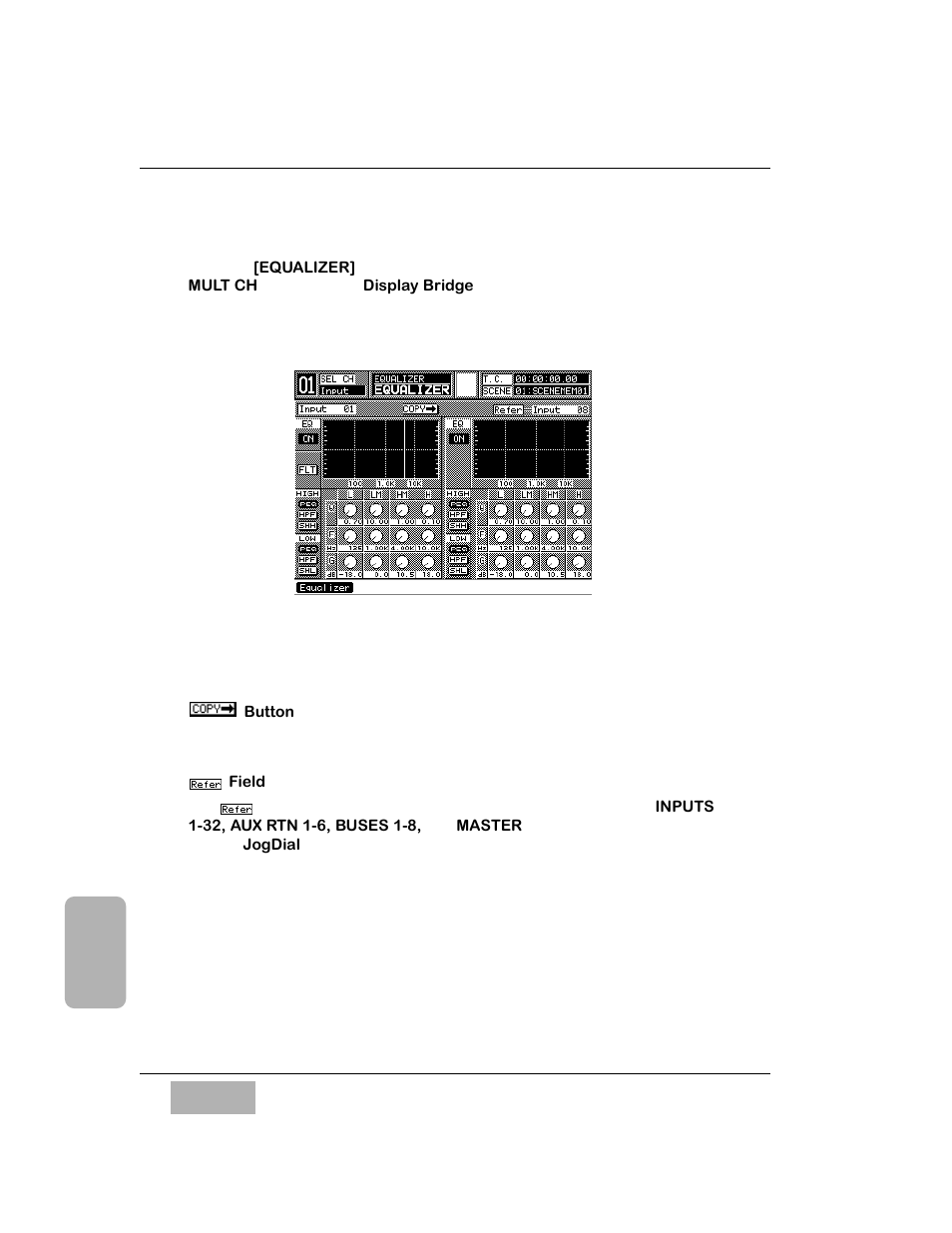 5 equalizer window, multi-channel view, Multi-channel view window elements, Copy -> button | Refer field | Panasonic WR-DA7 User Manual | Page 119 / 369