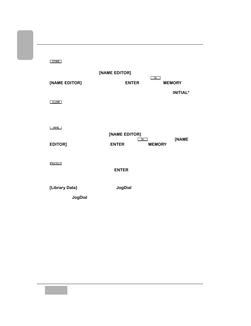 Store button, Clear button, Name button | Protect button | Panasonic WR-DA7 User Manual | Page 148 / 369