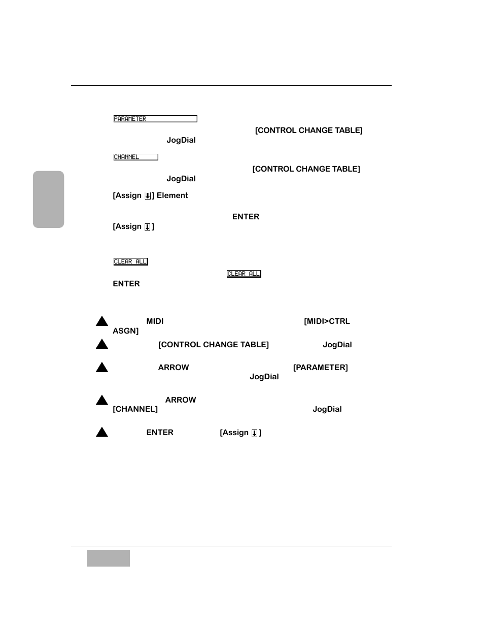 Parameter button, Channel button, Assign selection] element | Clear all button, Setting of registration | Panasonic WR-DA7 User Manual | Page 163 / 369