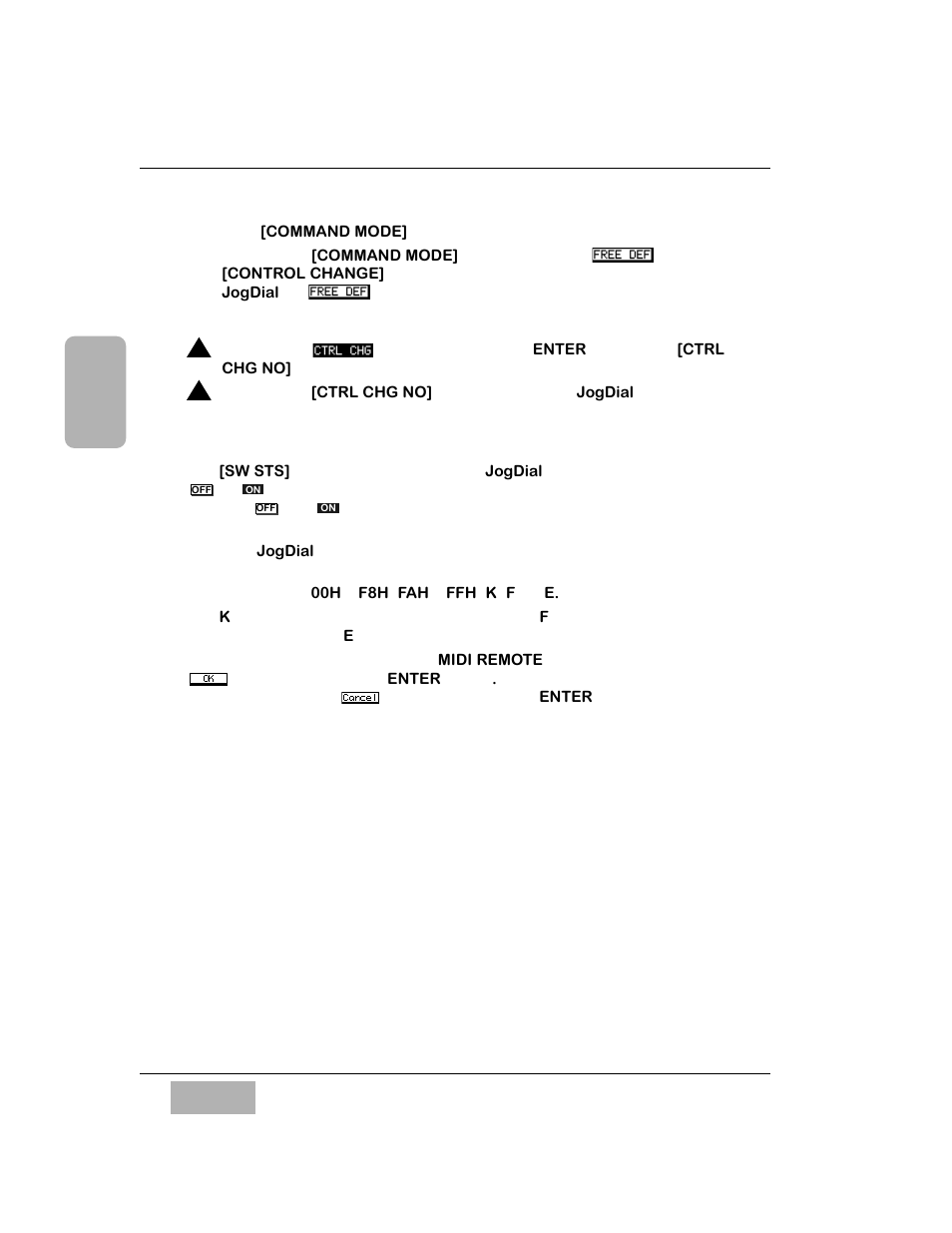 Selecting [command mode, Edit the control change, Edit of user definition data | Panasonic WR-DA7 User Manual | Page 173 / 369