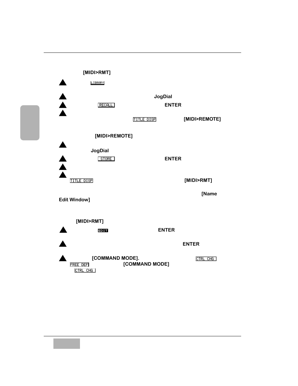 Calling of [midi>rmt] library, Registration of [midi>remote] library, Edit of [midi>rmt] library | Panasonic WR-DA7 User Manual | Page 175 / 369