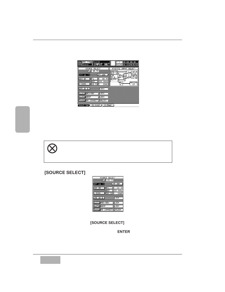 1 d-i/o, input set window, Source select] area | Panasonic WR-DA7 User Manual | Page 177 / 369