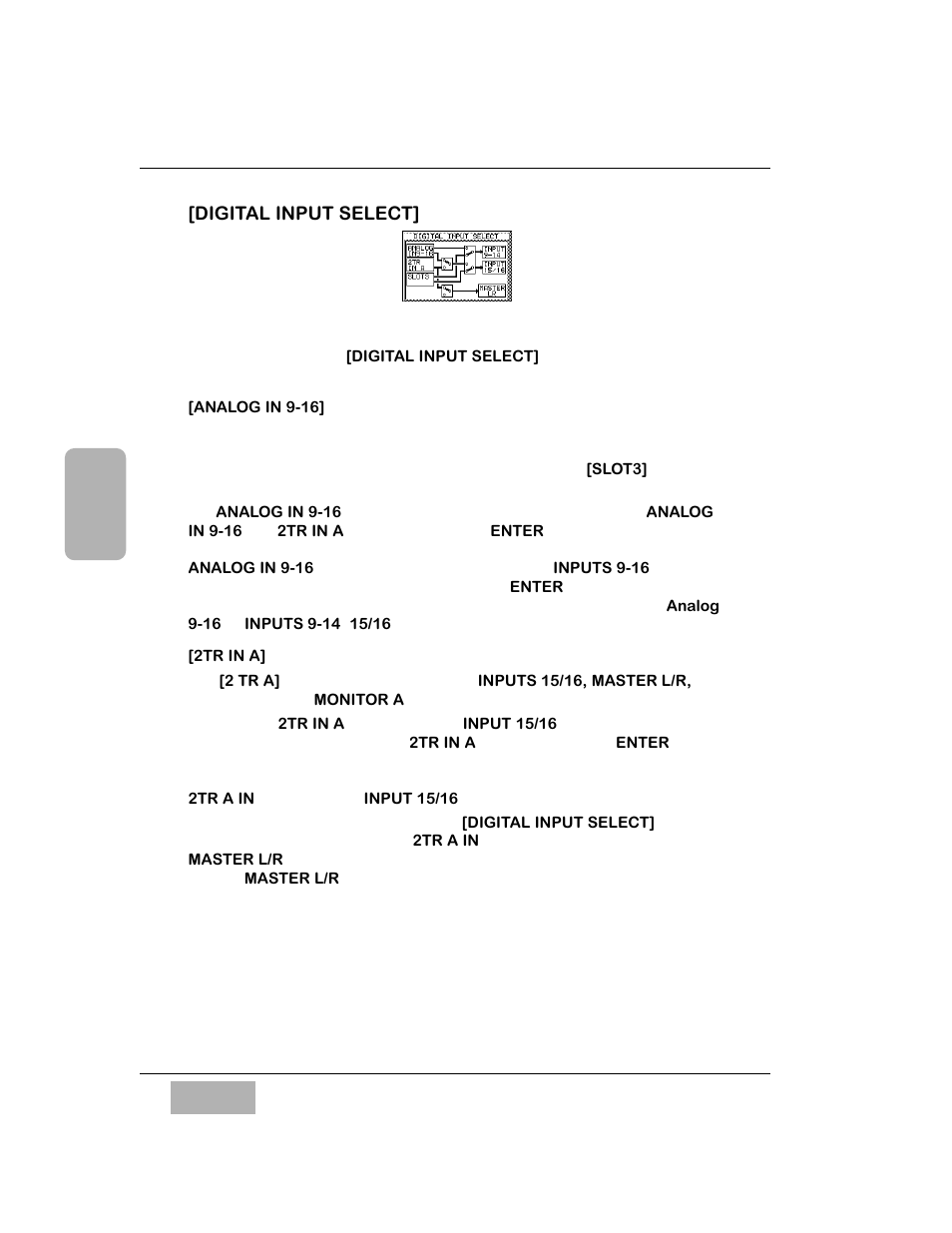Digital input select] area, Analog in 9-16, 2tr in a | Panasonic WR-DA7 User Manual | Page 183 / 369