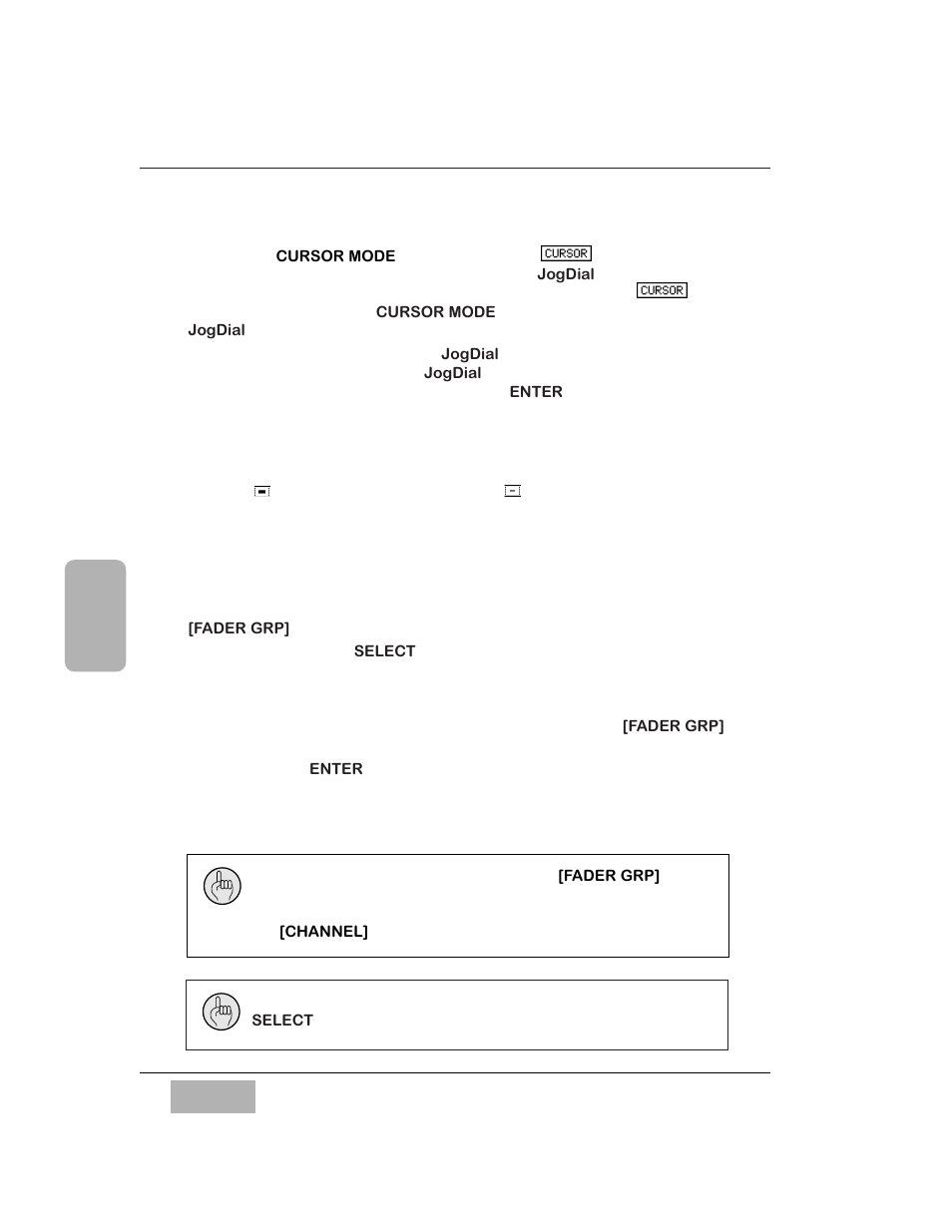 Selection cursor, Registration marks, Creating a fader group | Panasonic WR-DA7 User Manual | Page 196 / 369