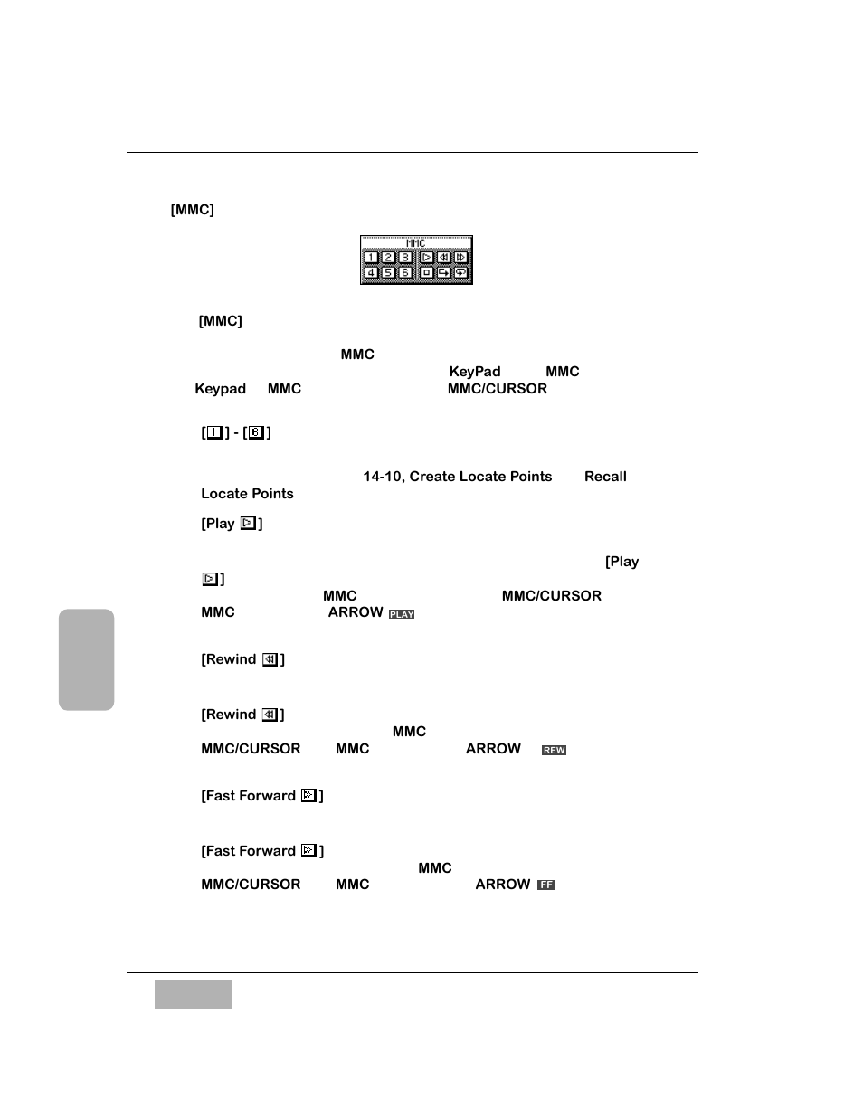 Mmc] area, 6 buttons, Play ] button | Rewind ] button, Fast forward ] button | Panasonic WR-DA7 User Manual | Page 209 / 369