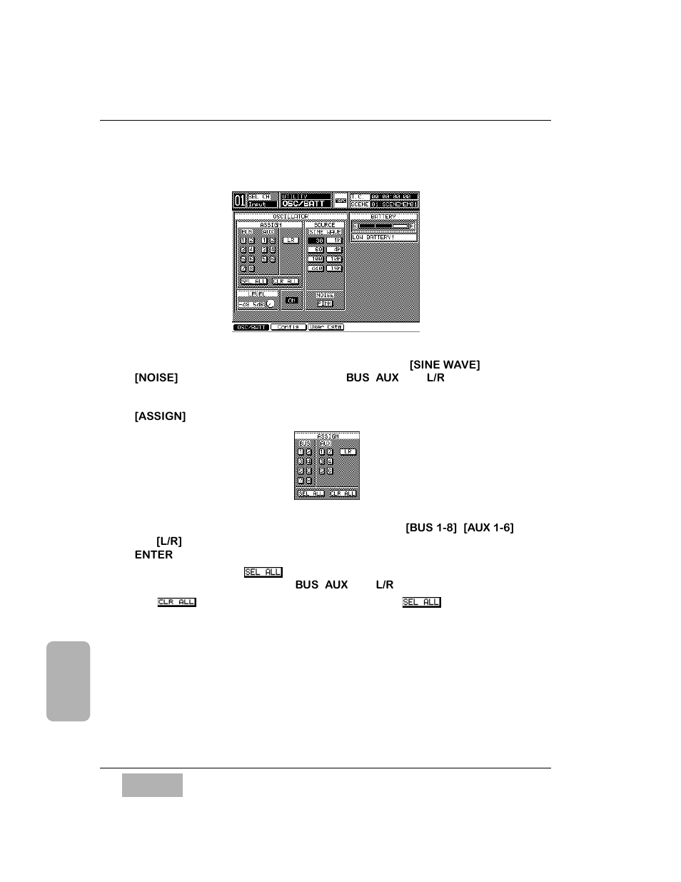 2 utility, oscillator/battery (osc/batt) window, Assign] area | Panasonic WR-DA7 User Manual | Page 236 / 369