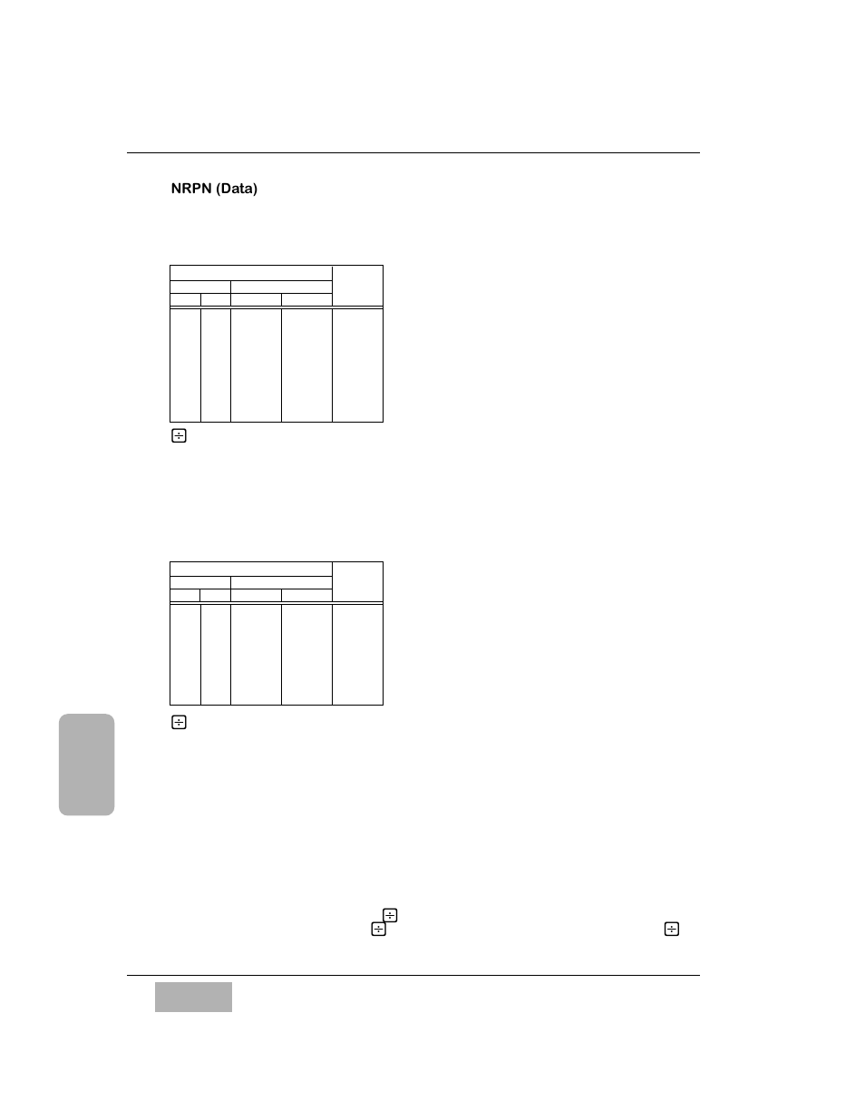 Source, Table, Word clock source | Tandem delay time, Nrpn (data) | Panasonic WR-DA7 User Manual | Page 334 / 369