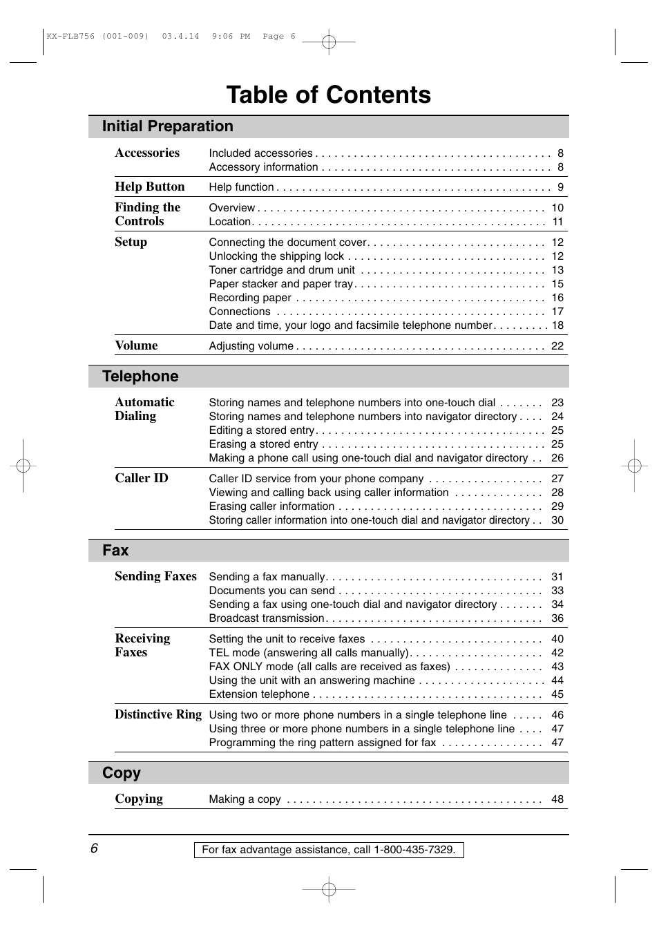 Panasonic KX-FLB756 User Manual | Page 6 / 92