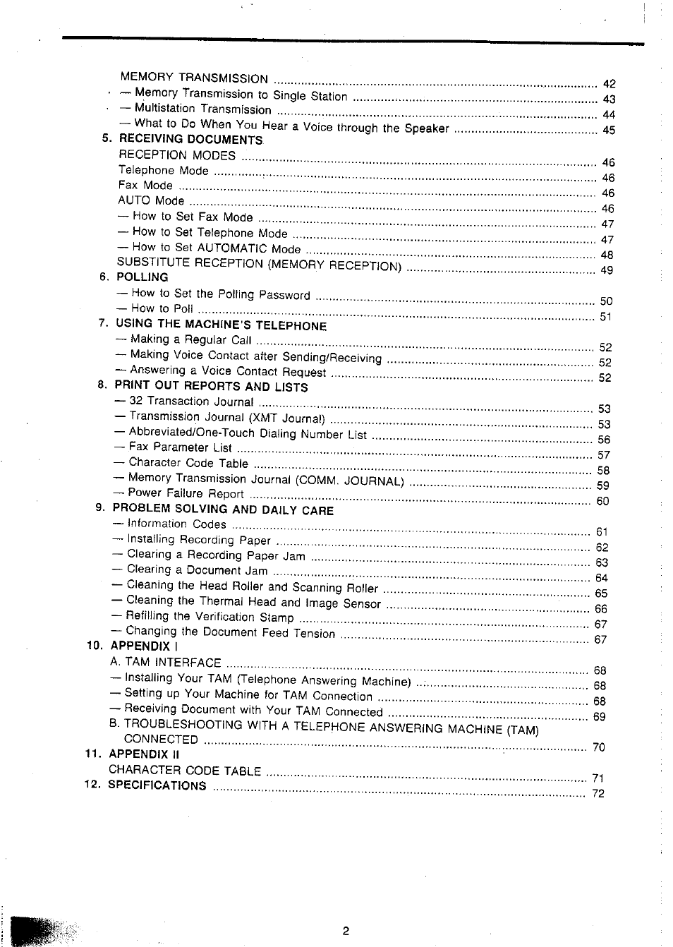 Panasonic Panafax UF-127M User Manual | Page 6 / 80