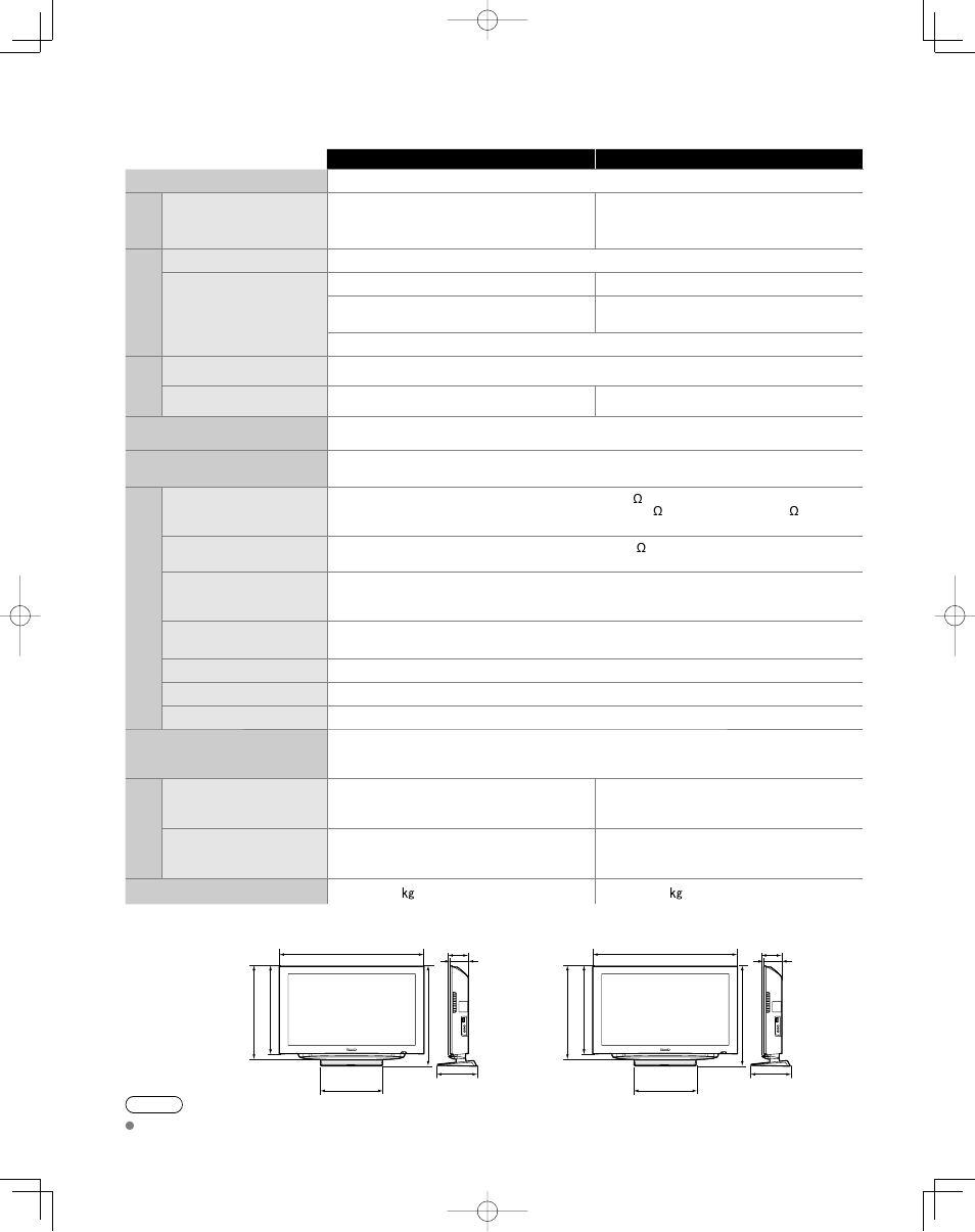 Specifications | Panasonic TC-32LX85 User Manual | Page 46 / 50