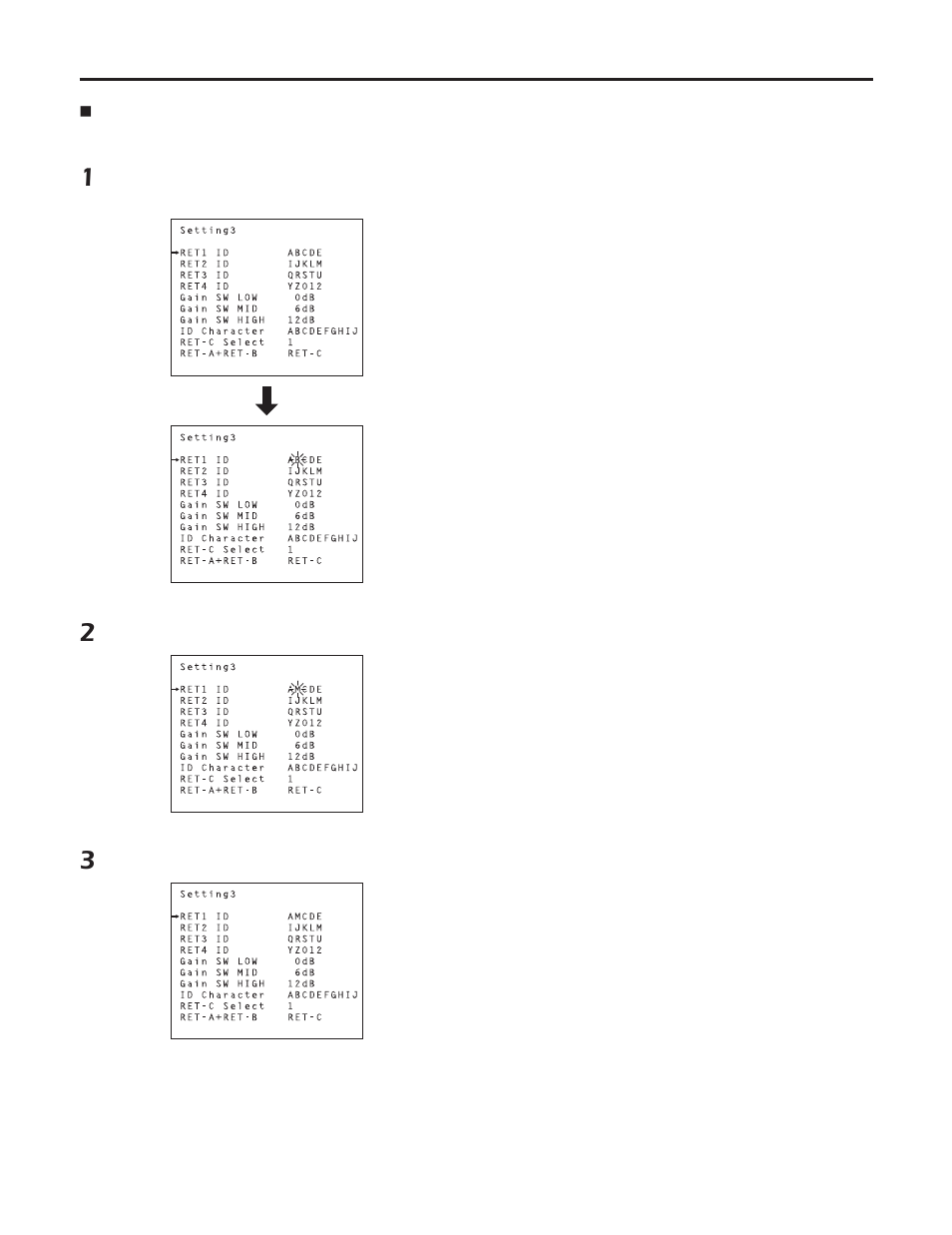 Menu operations | Panasonic AK-HC3500P User Manual | Page 24 / 44