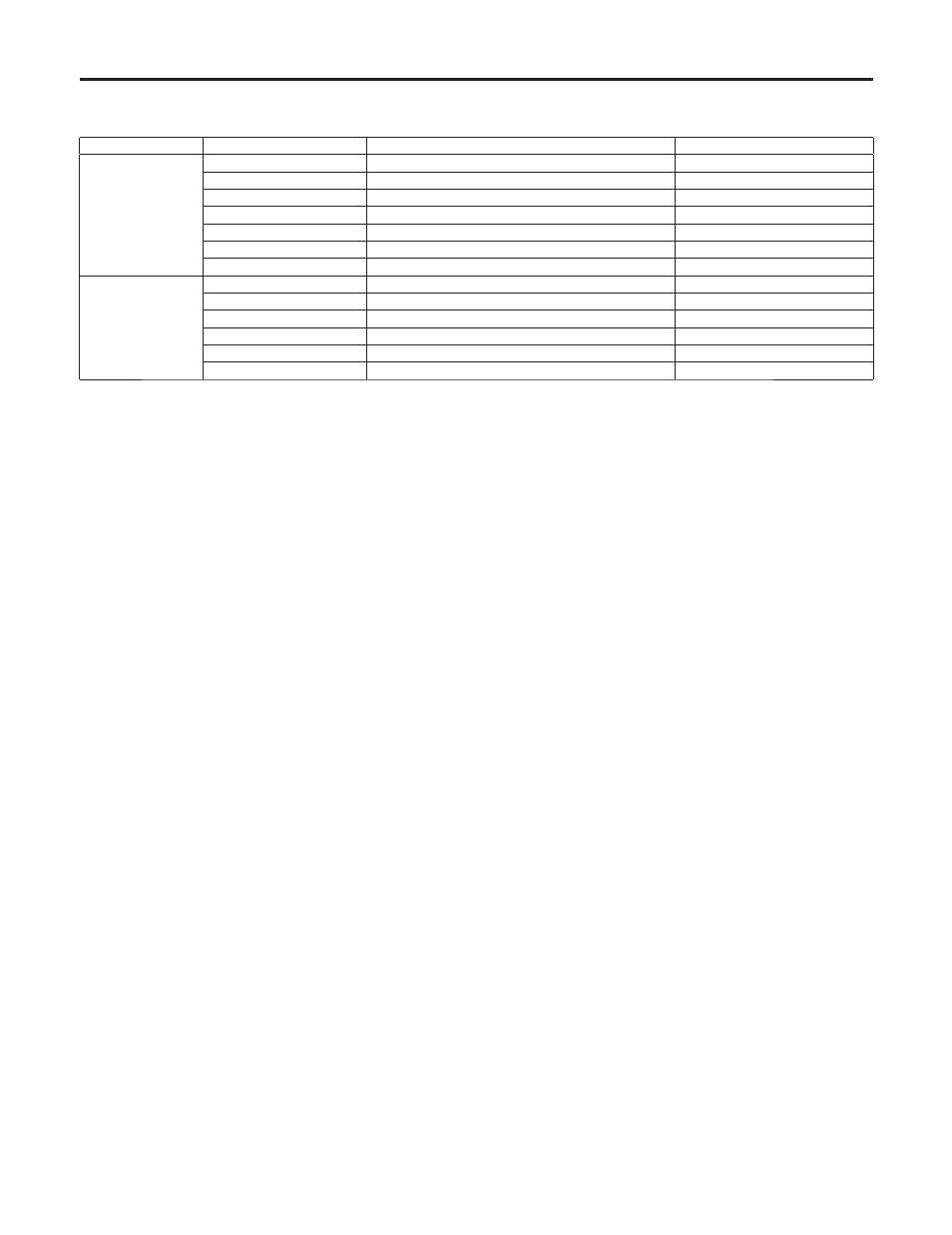 Table of adjustment setting ranges | Panasonic AK-HC3500P User Manual | Page 34 / 44