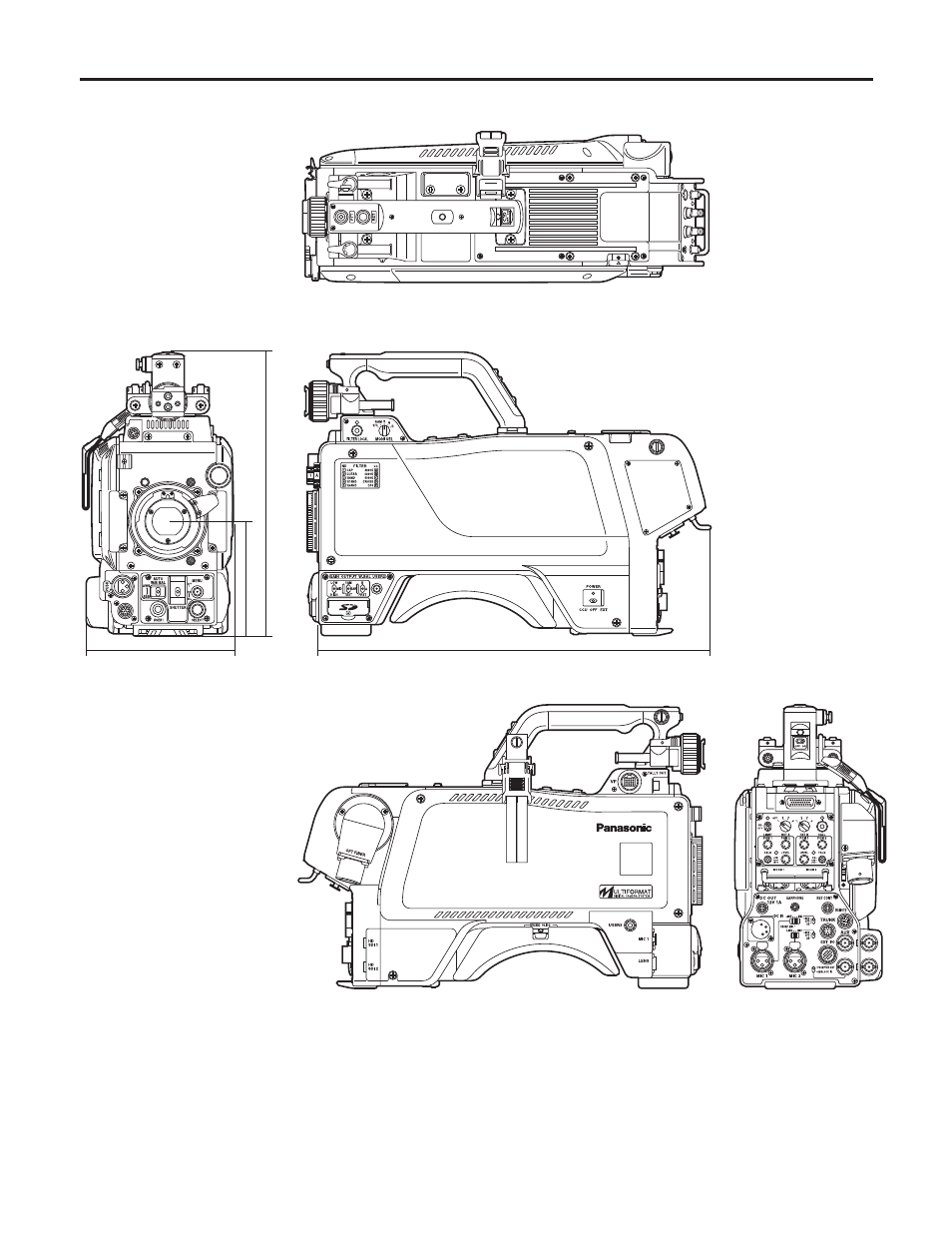 External dimension drawings | Panasonic AK-HC3500P User Manual | Page 39 / 44