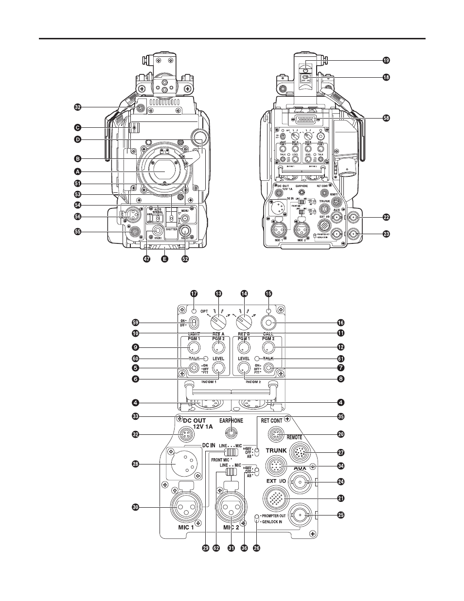 Controls and their functions | Panasonic AK-HC3500P User Manual | Page 6 / 44