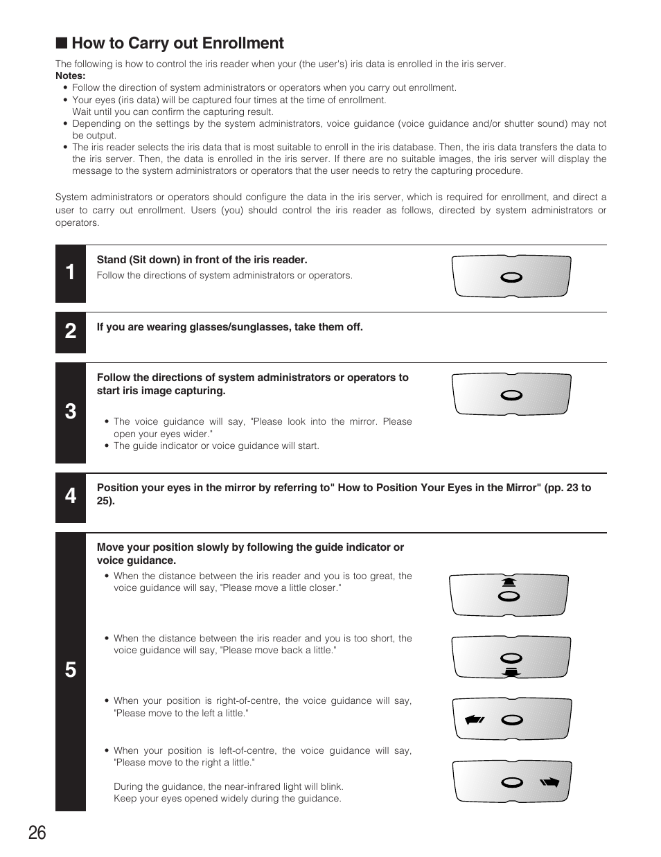 How to carry out enrollment | Panasonic BM-ET330 User Manual | Page 26 / 37