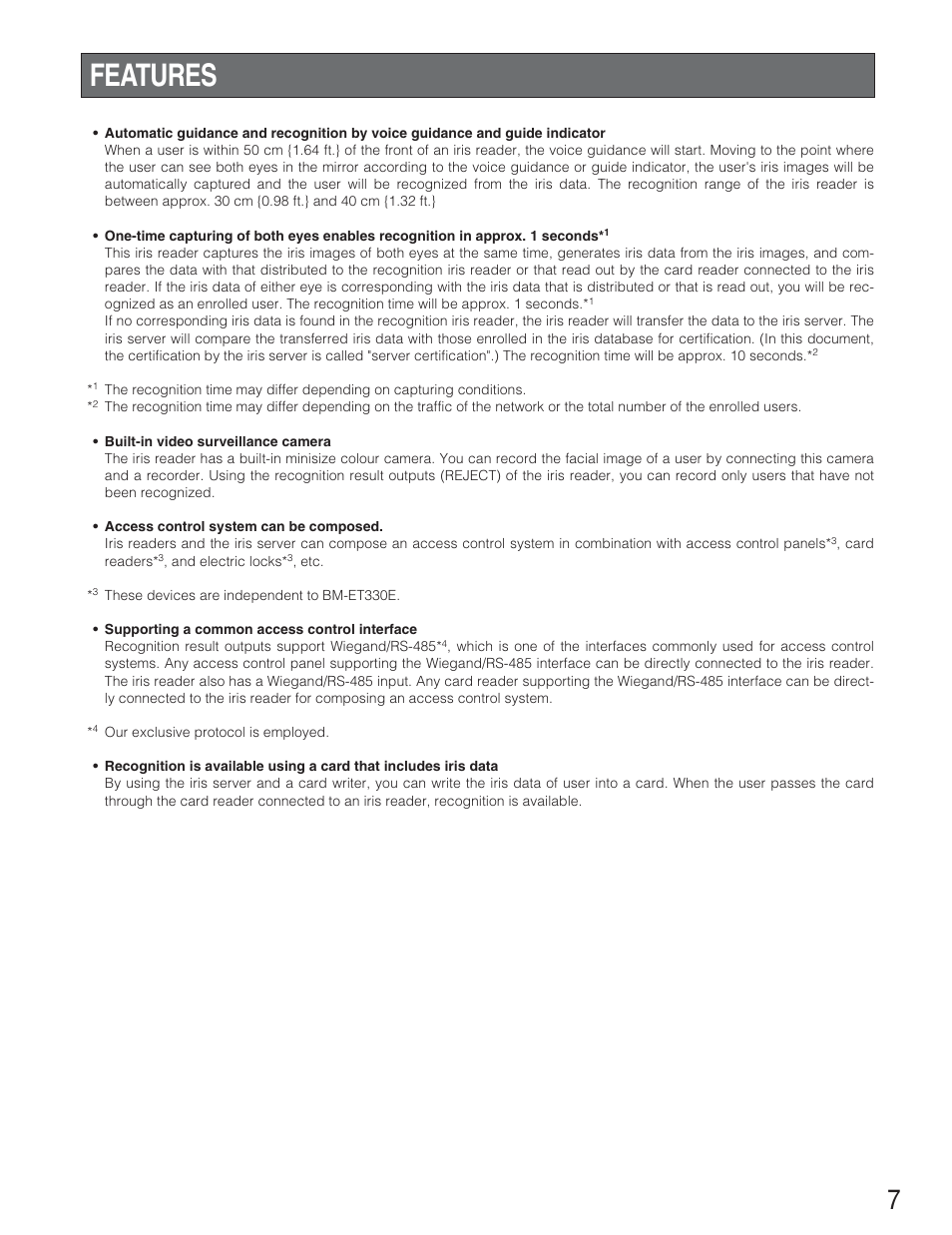 Features | Panasonic BM-ET330 User Manual | Page 7 / 37