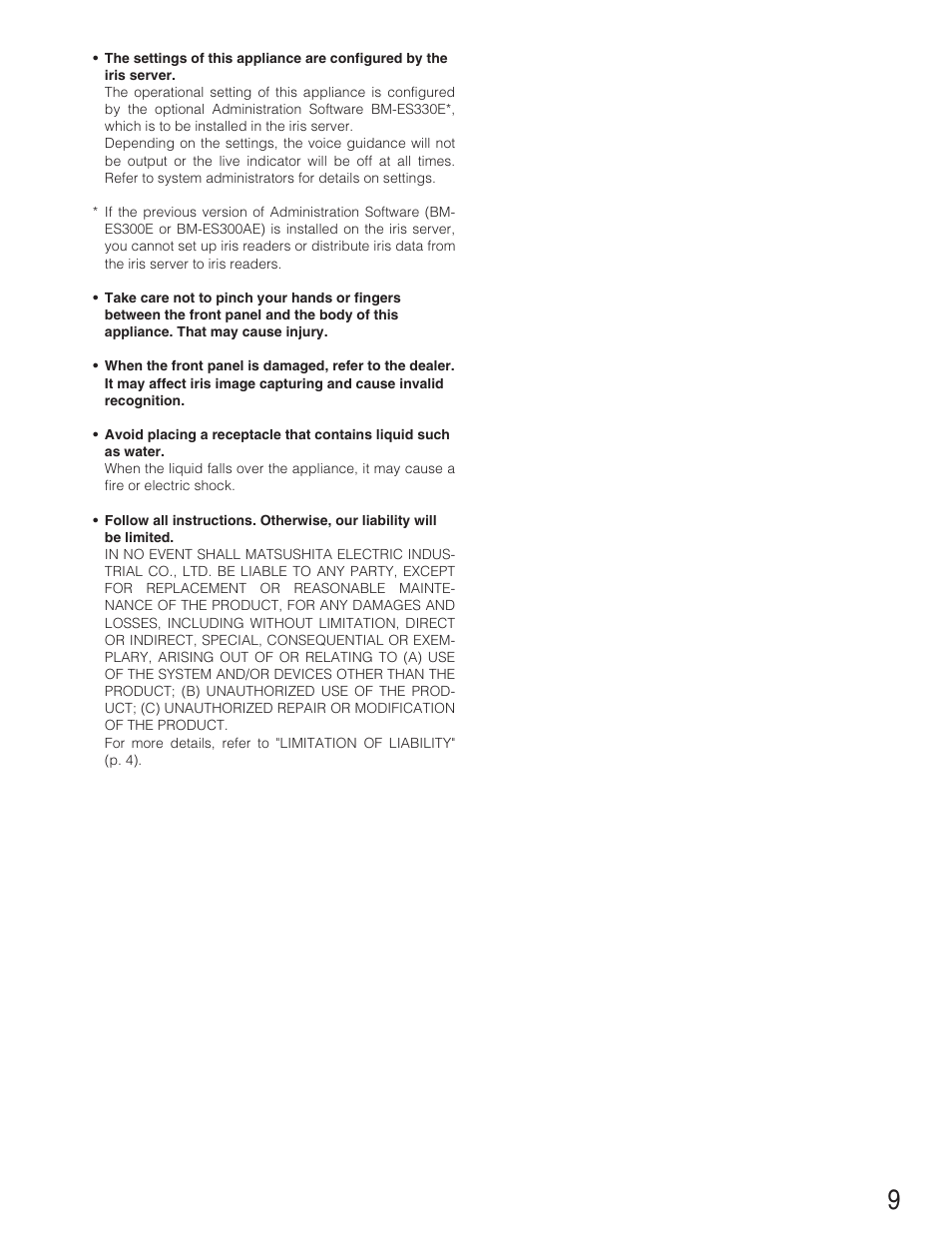 Panasonic BM-ET330 User Manual | Page 9 / 37