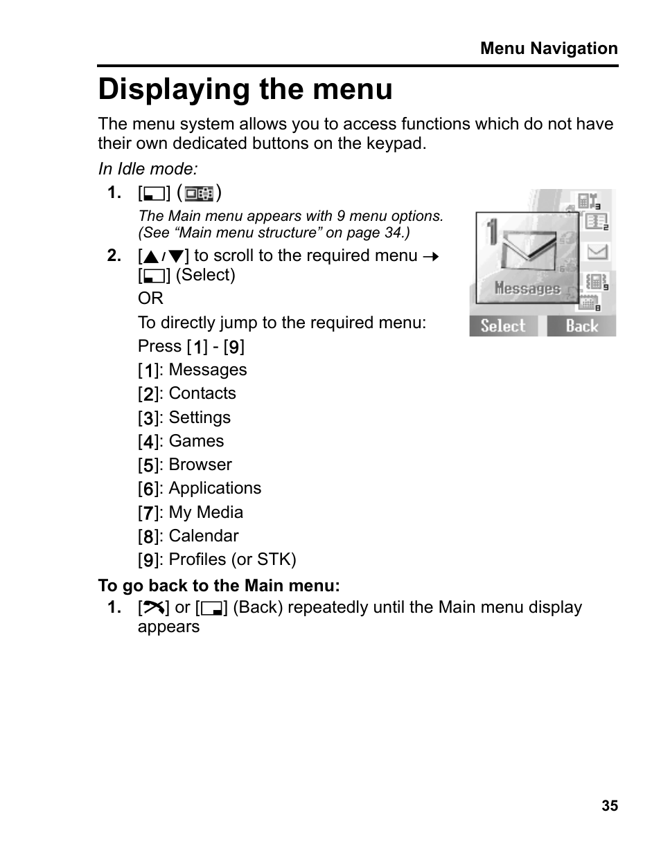 Displaying the menu | Panasonic A210 User Manual | Page 38 / 114