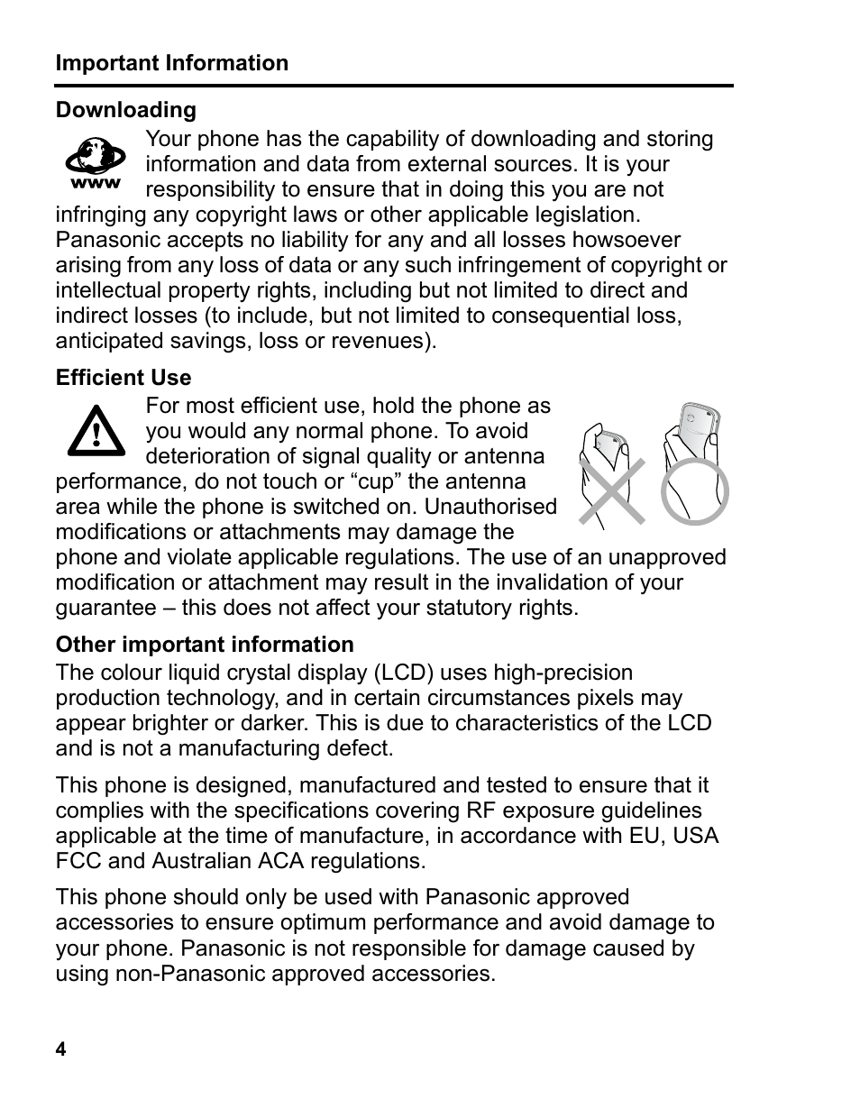 Panasonic A210 User Manual | Page 7 / 114