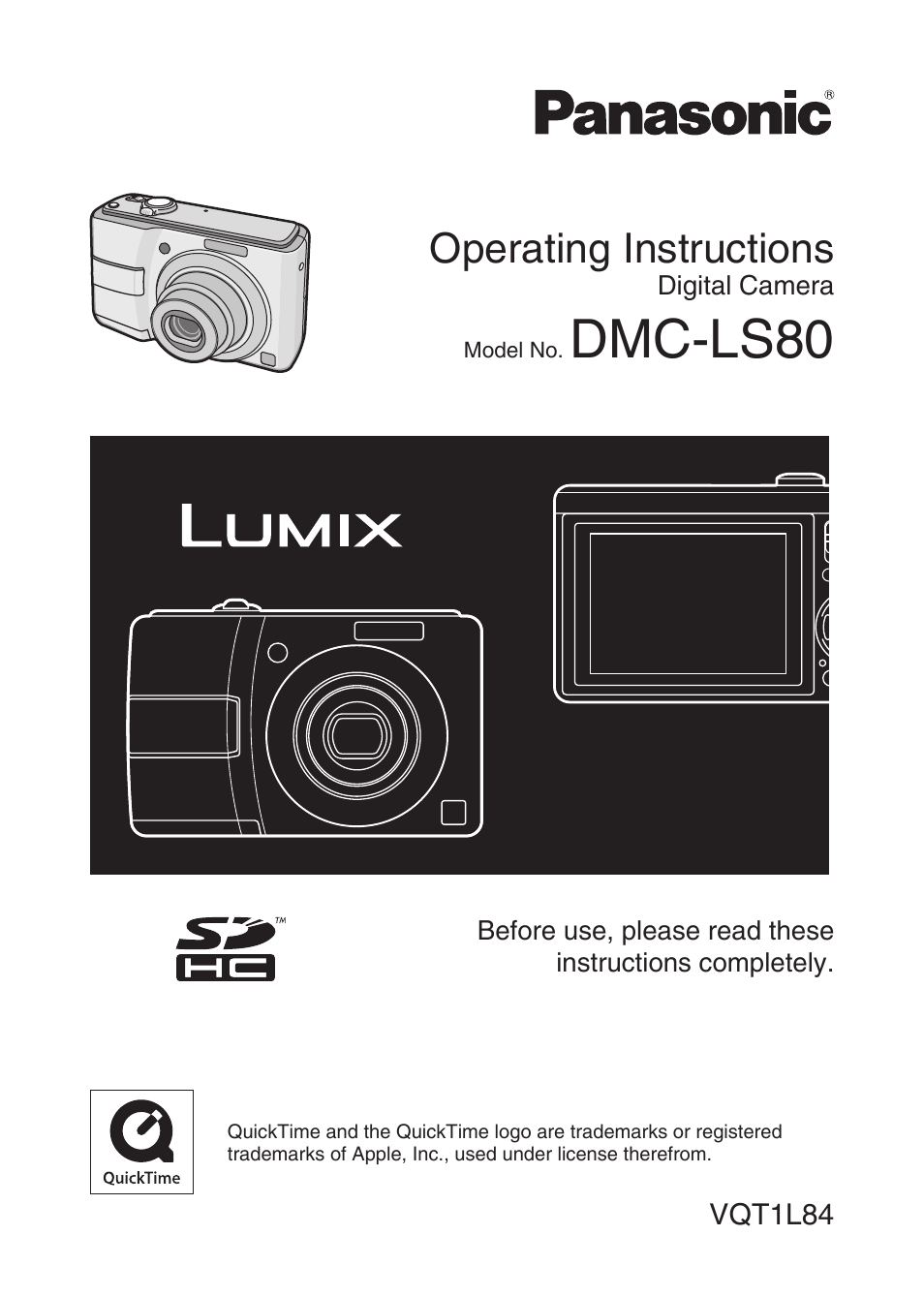 Panasonic DMC-LS80 User Manual | 113 pages