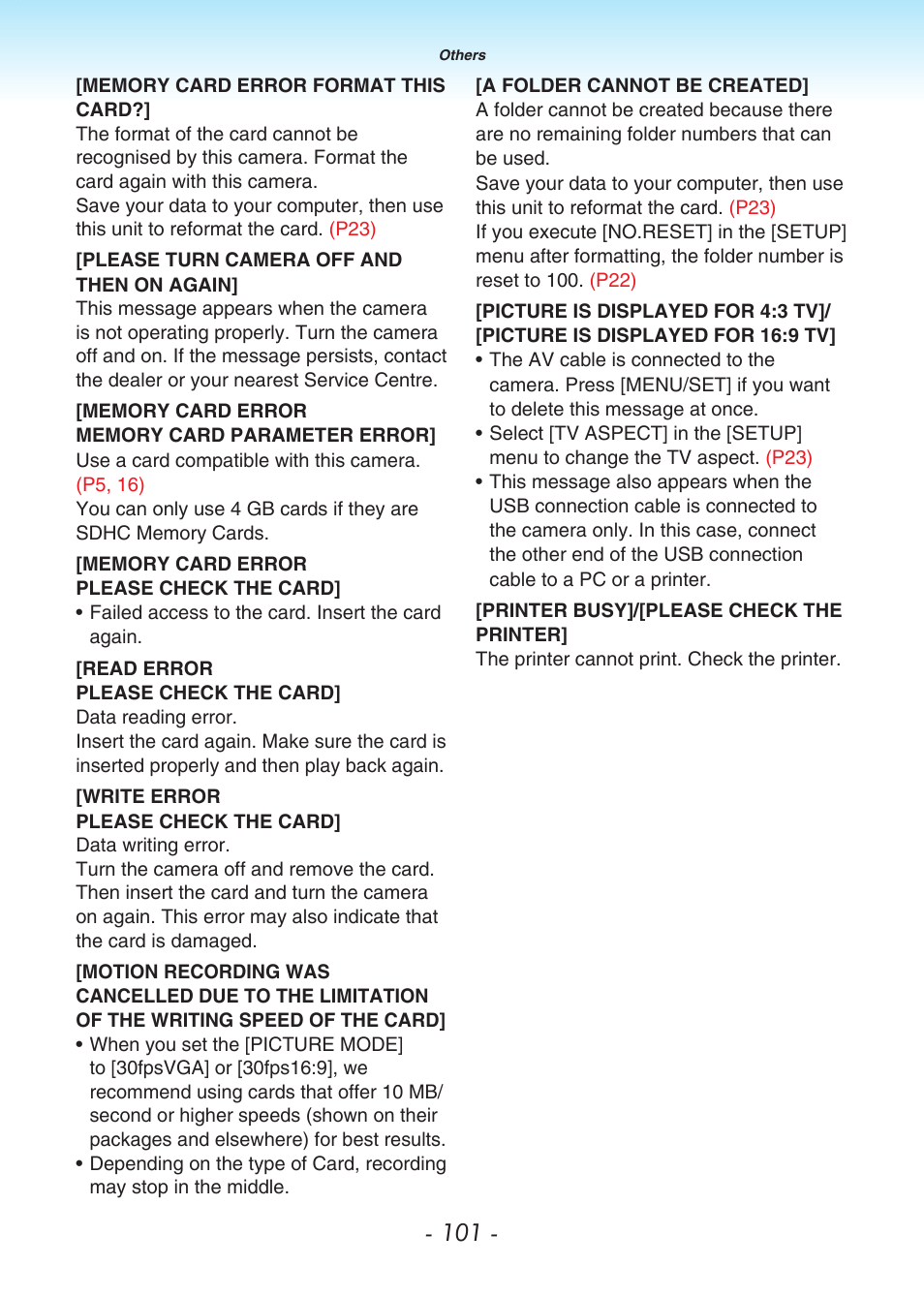 Panasonic DMC-LS80 User Manual | Page 101 / 113