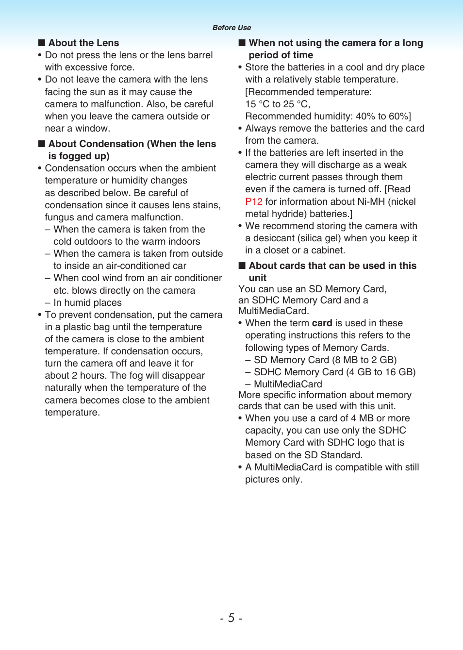 Panasonic DMC-LS80 User Manual | Page 5 / 113