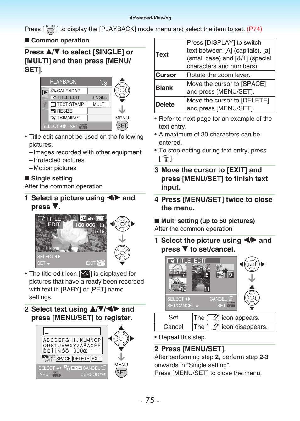 Panasonic DMC-LS80 User Manual | Page 75 / 113