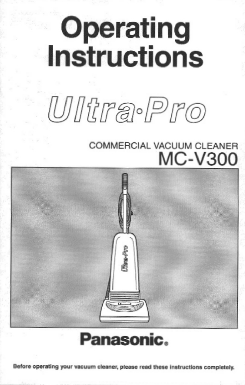 Panasonic Ultra Pro MC-V300 User Manual | 40 pages