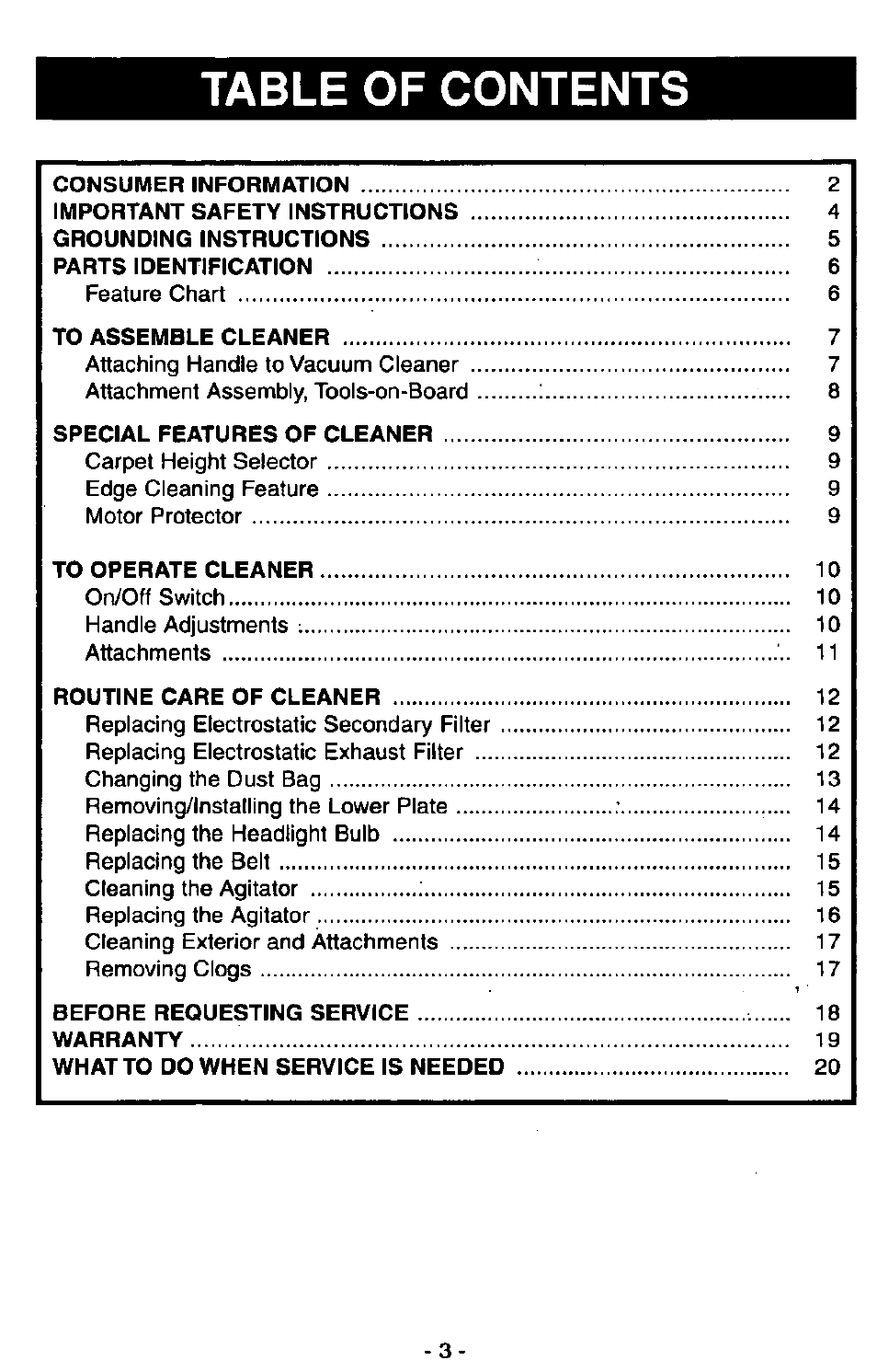 Panasonic Ultra Pro MC-V300 User Manual | Page 3 / 40