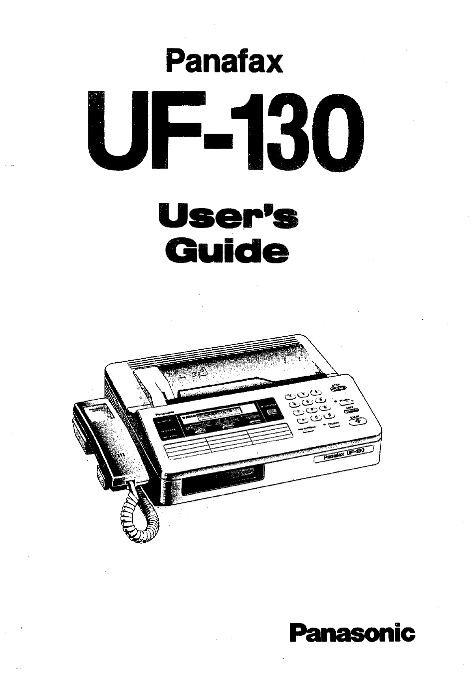Panasonic Panafax UF-130 User Manual | 72 pages
