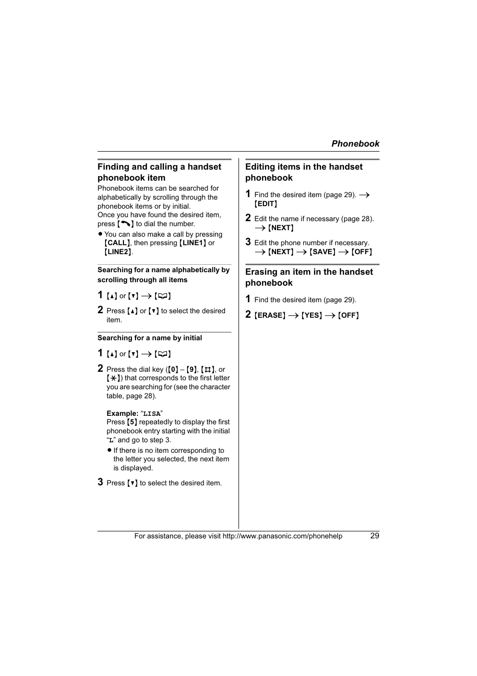 Panasonic KX-TG6700 User Manual | Page 29 / 72