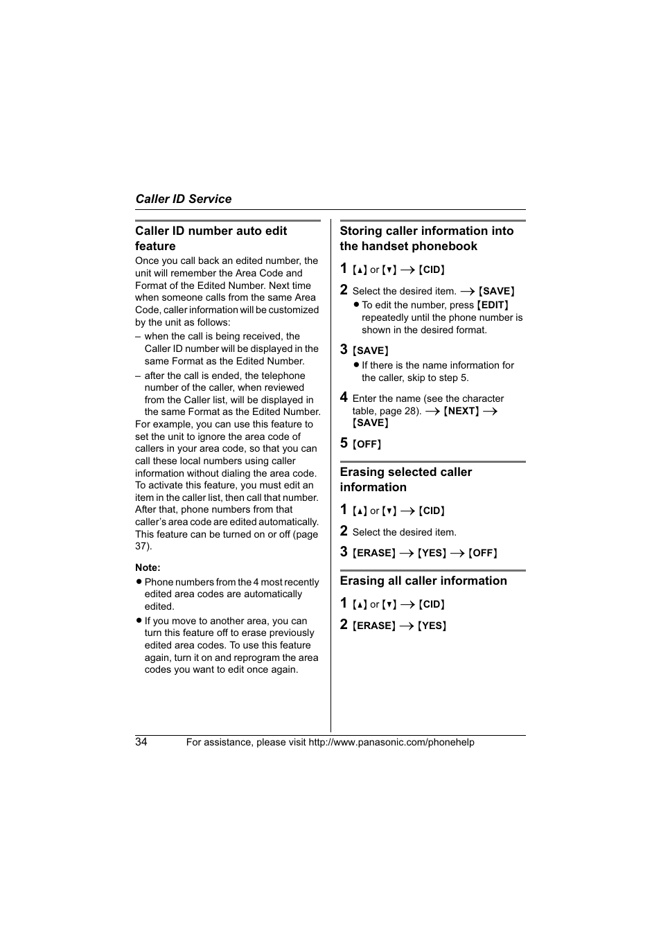 Panasonic KX-TG6700 User Manual | Page 34 / 72