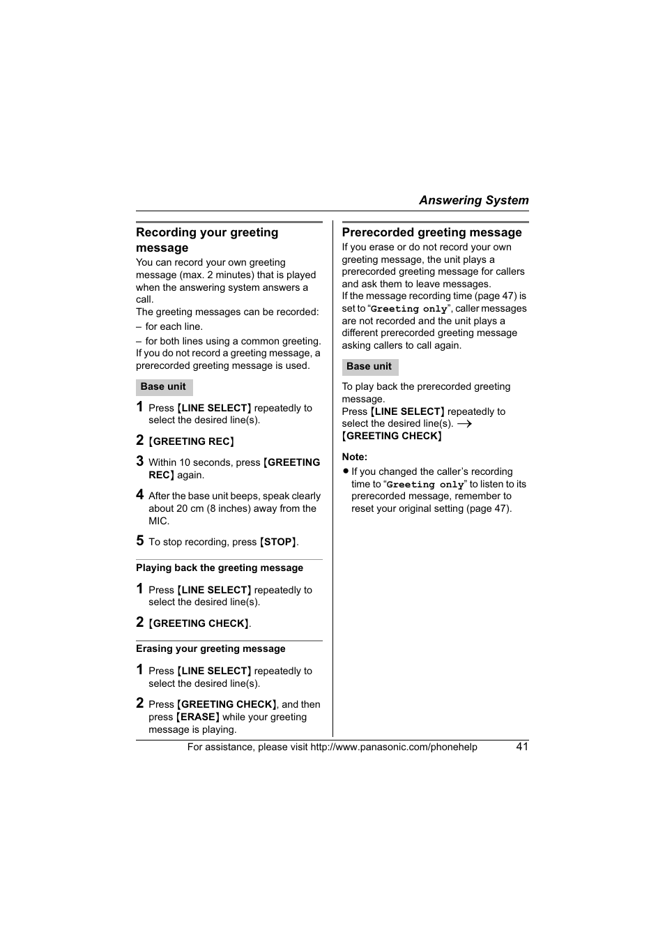 Panasonic KX-TG6700 User Manual | Page 41 / 72