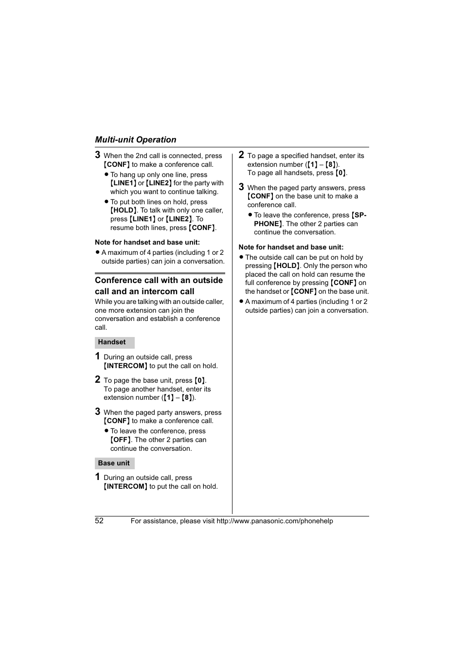 Panasonic KX-TG6700 User Manual | Page 52 / 72