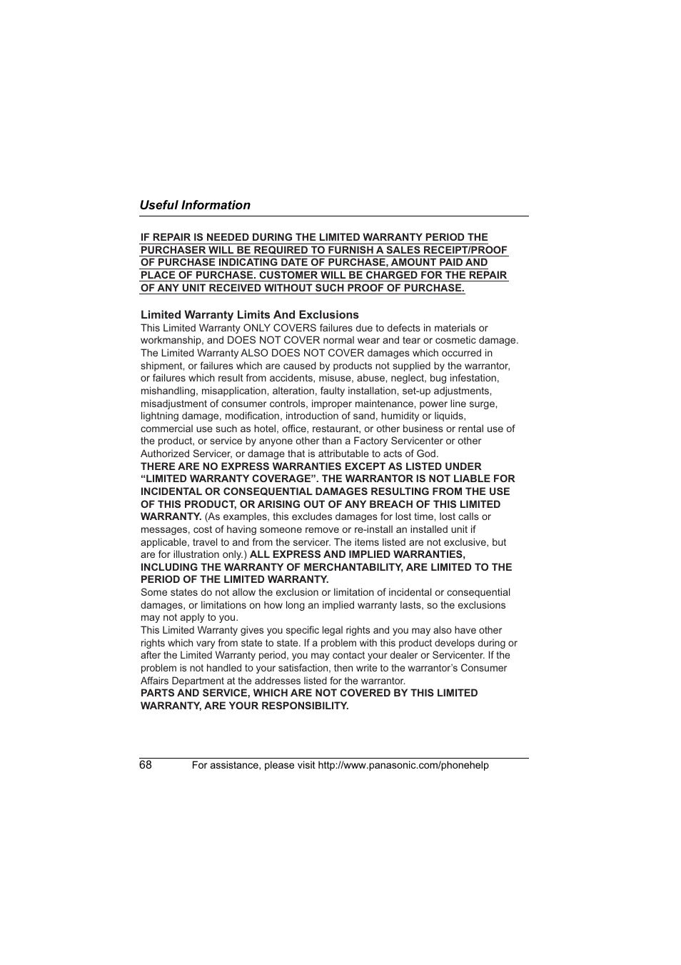 Panasonic KX-TG6700 User Manual | Page 68 / 72