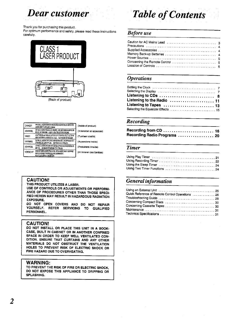 Panasonic RX-ES50 User Manual | Page 2 / 32