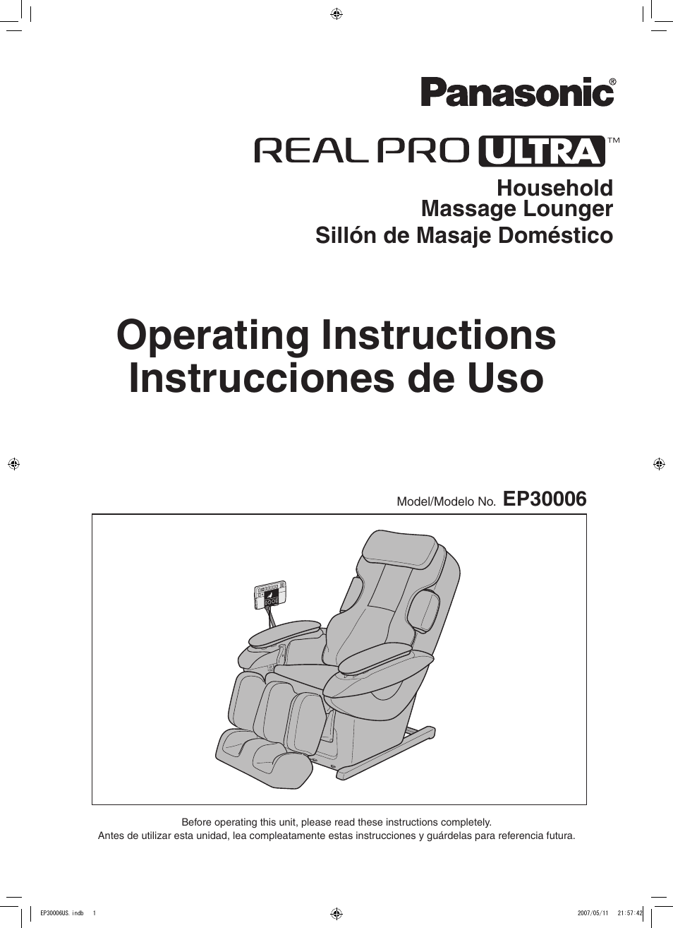 Panasonic EP30006 User Manual | 52 pages